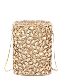 Fashion Crystal All Over Design Bag HBG-104836 GOLD